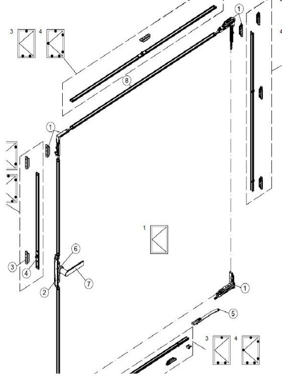Поворотная фурнитура Schuco Simply Smart 400 V160 левая  арт. 277315